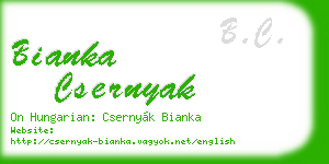 bianka csernyak business card